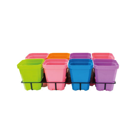 Maceta cuadrada colores 7x7x6,50