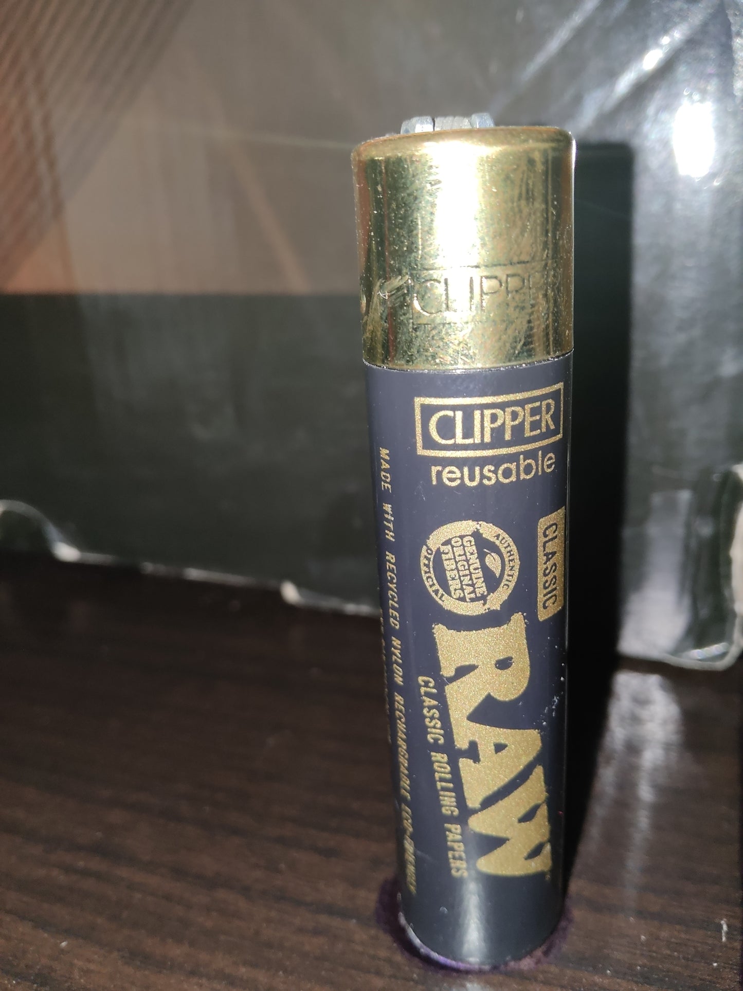 RAW Mechero Clipper Gold