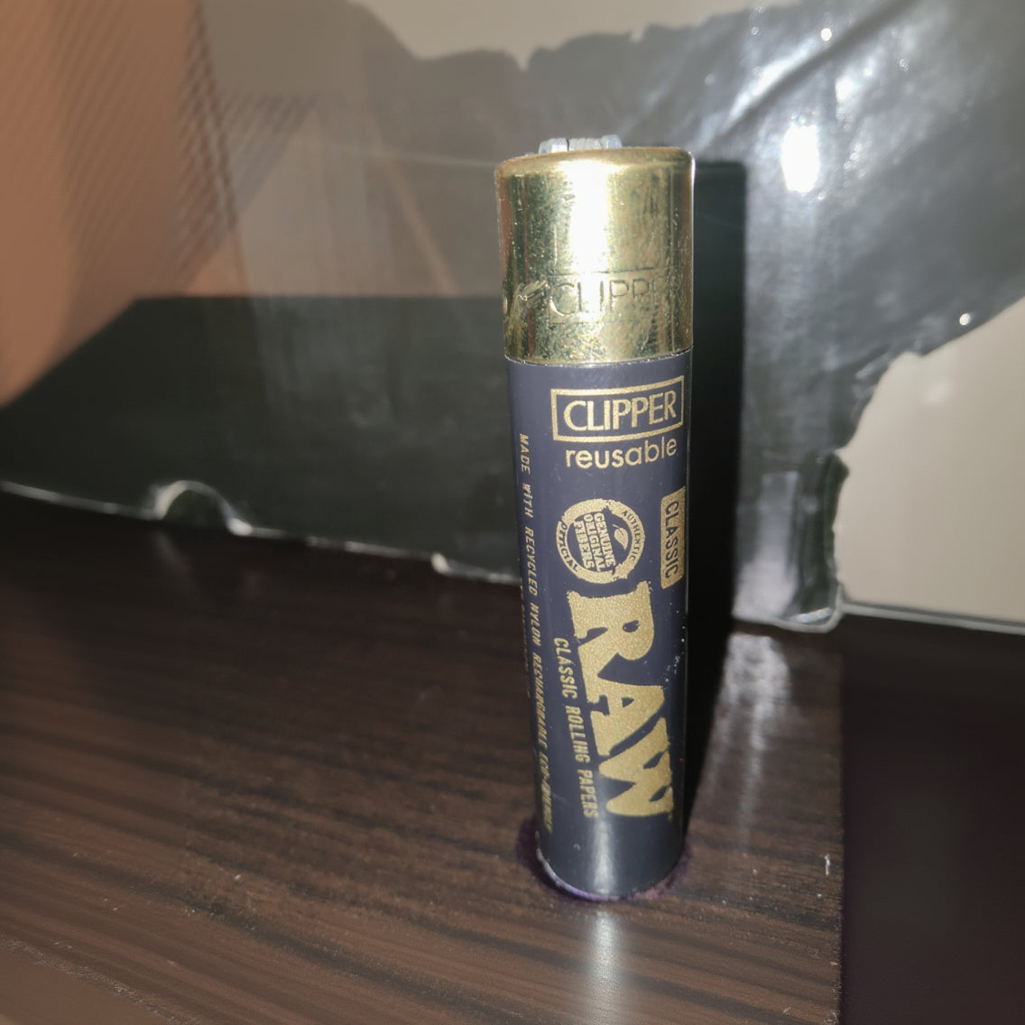 RAW Mechero Clipper Gold