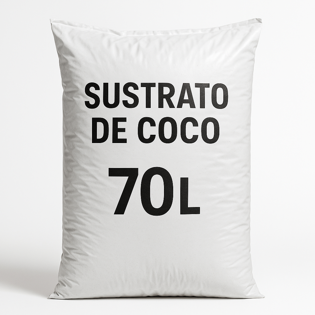 saco blanco de sustrato de coco 70l