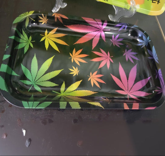 BANDEJA PARA LIAR HOJAS MULTICOLOR 17,5 x 27,5cm - StonerShopGrowShop