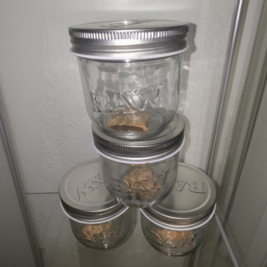 RAW Bote De Cristal Tapa Cromada - StonerShopGrowShop