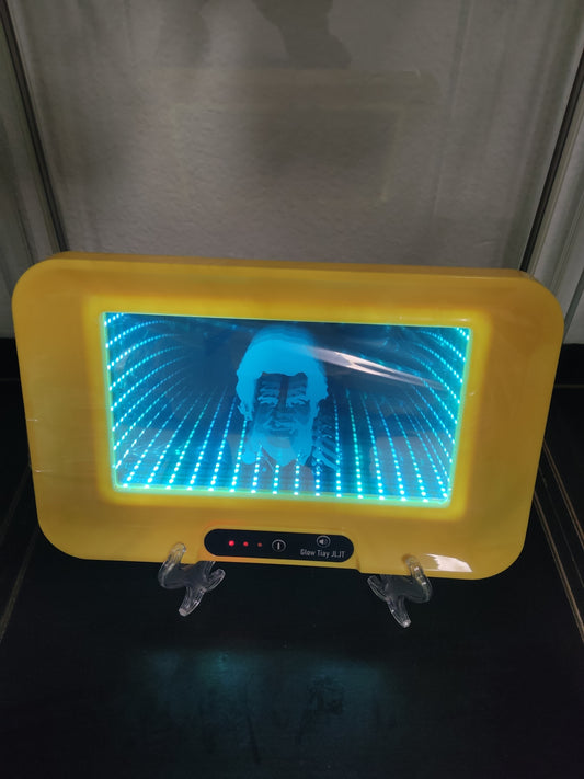 Bandeja Liar Espejo, Luz y Sonido Recargable 30*19 cm